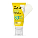 CeraVe Invisible Mineral Sunscreen SPF 50, Face Sunscreen for Sensitive Skin With Zinc Oxide & Titanium Dioxide, Vitamin E + Niacinamide + Ceramides, Oil Free, Travel Size 1.62 oz