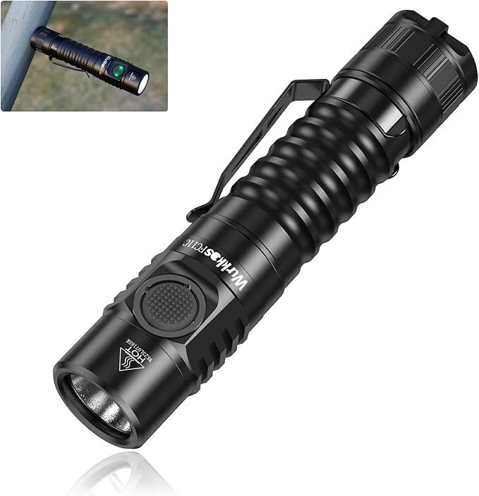 61NmaTQ9zeL._AC_SX679_.jpg Wurkkos FC11C Led Flashlight Rechargeable 1200 Lumens, 155m Long Beam Distance, IP68 Waterproof Flashlights with Magnetic Base, Small Powerful EDC Flashlight for Camping, Hiking, Emergency(4000K) - Image 1