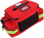 Lightning X Products Lightning X Mid-Sized First Responder EMT Bag | LXMB25 Fully Stocked Aid Kit w/ 200+ BLS Supplies - RED - Image 3