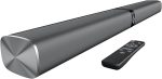 Sound Bar for Smart TV, 80W Soundbar with Bluetooth/ARC/Opt/AUX Connect, Auto Volume Boost, 3 Equalizer Modes, 2 in 1 Detachable Soundbar for TV/PC/Gaming/Projectors