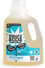 Molly's Suds Liquid Laundry Detergent | Clean Laundry Detergent Soap for Sensitive Skin | 2x Concentrated, High Efficiency (HE) (Unscented - 200 Loads)