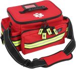 Lightning X Products Lightning X Mid-Sized First Responder EMT Bag | LXMB25 Fully Stocked Aid Kit w/ 200+ BLS Supplies - RED - Image 2