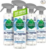 Seventh Generation All Purpose Cleaner, Biodegradable Formula, Free & Clear, 23 oz (Pack of 4)