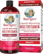 MARYRUTH'S Liquid Morning Multivitamin for Women, Men & Kids | Vitamin A C D E B6 B12 Biotin Zinc | Beauty | Vegan | Non-GMO | Gluten Free | 32 Servings