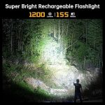Wurkkos FC11C Led Flashlight Rechargeable 1200 Lumens, 155m Long Beam Distance, IP68 Waterproof Flashlights with Magnetic Base, Small Powerful EDC Flashlight for Camping, Hiking, Emergency(4000K) - Image 2